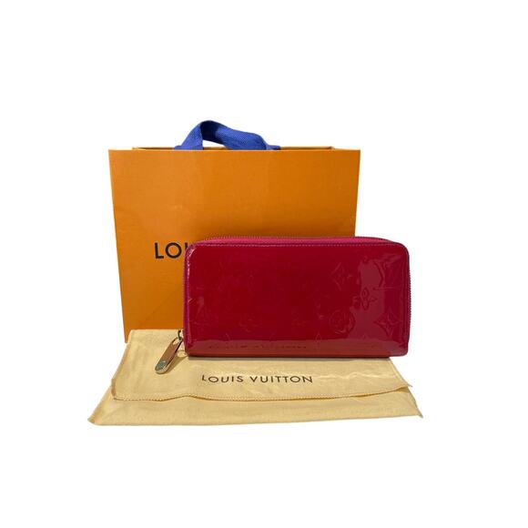 Louis Vuitton Monogram Vernis Zippy Wallet Pink Patent Leather Gold Hardware - Picture 1 of 11
